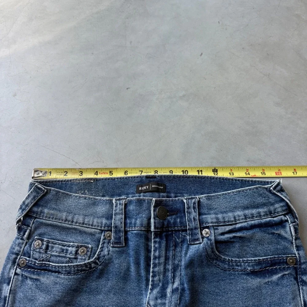 True Religion Ricky Relaxed Straight Denim Shorts Blue Mens 32